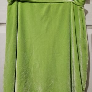 Vintage 90s Campagnie Internationale Express velvet like green skirt